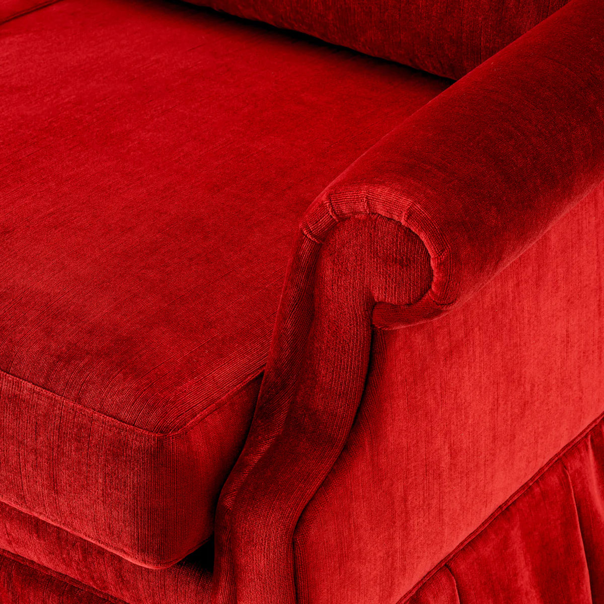 Red Velvet Frilled Sofa Verplanck | Eichholtzmh.com