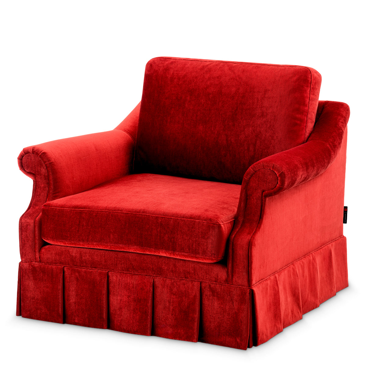 Velvet Frilled Lounge Chair Verplanck | Eichholtzmh.com