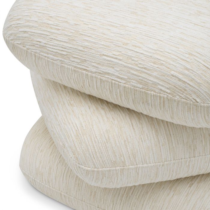 Stool Greenwich jacquard off-white