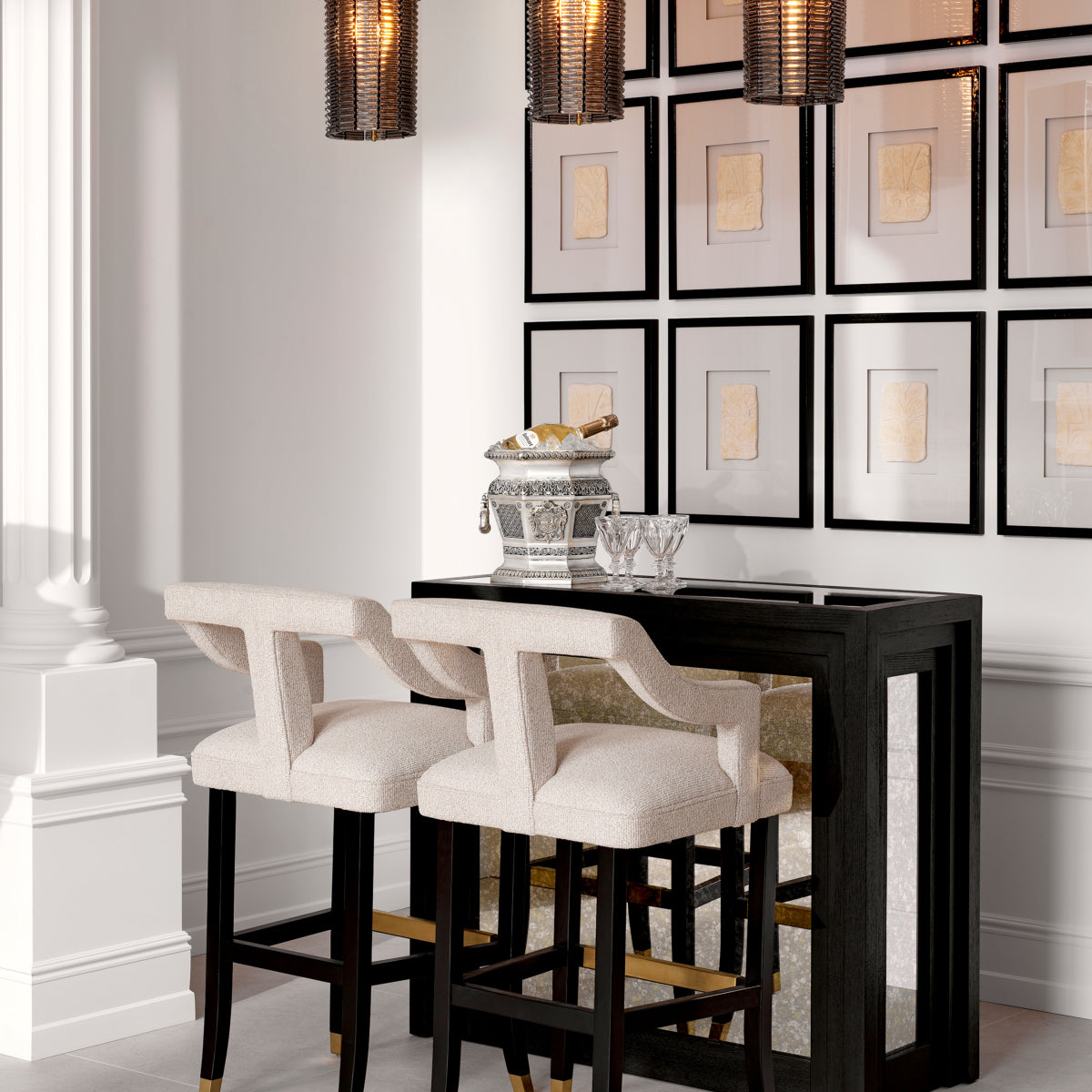 Beige Cut-Out Counter Stool Roumier | Eichholtzmh.com