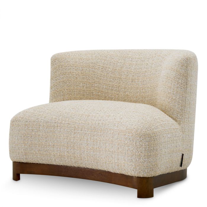 Chair Stelvio walnut finish winslow chenille beige