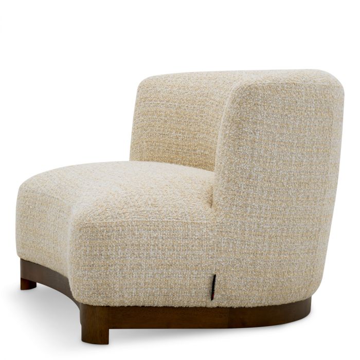 Chair Stelvio walnut finish winslow chenille beige