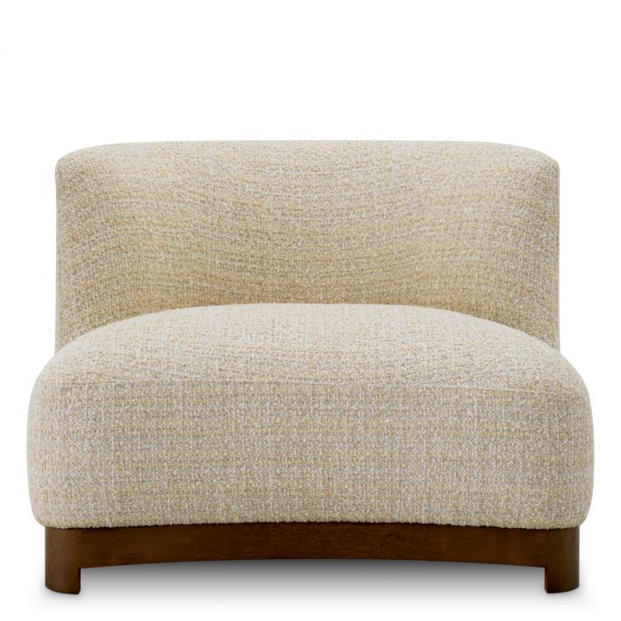 Chair Stelvio walnut finish winslow chenille beige