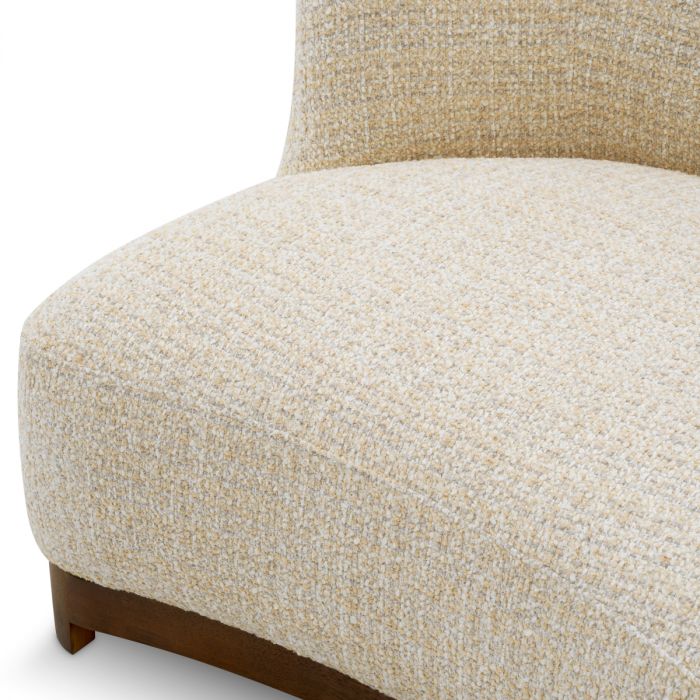 Chair Stelvio walnut finish winslow chenille beige
