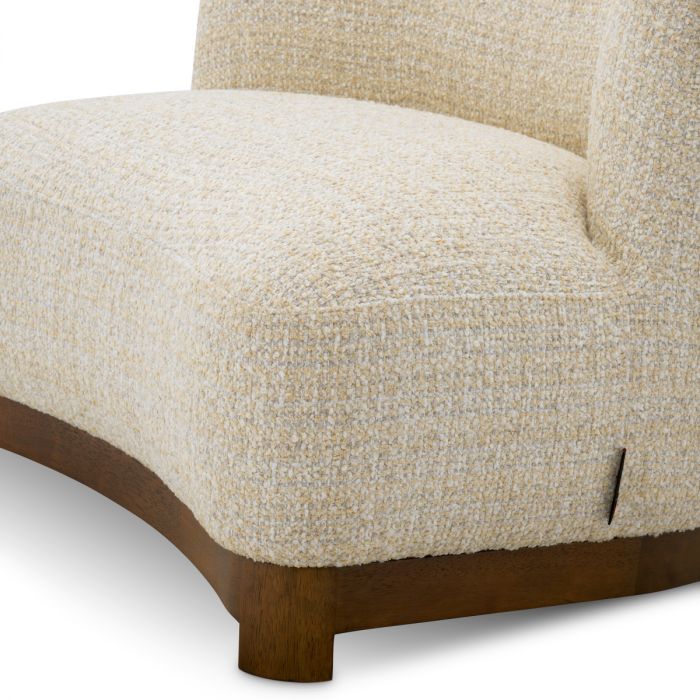 Chair Stelvio walnut finish winslow chenille beige