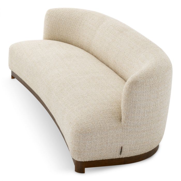 Sofa Stelvio walnut finish winslow chenille beige