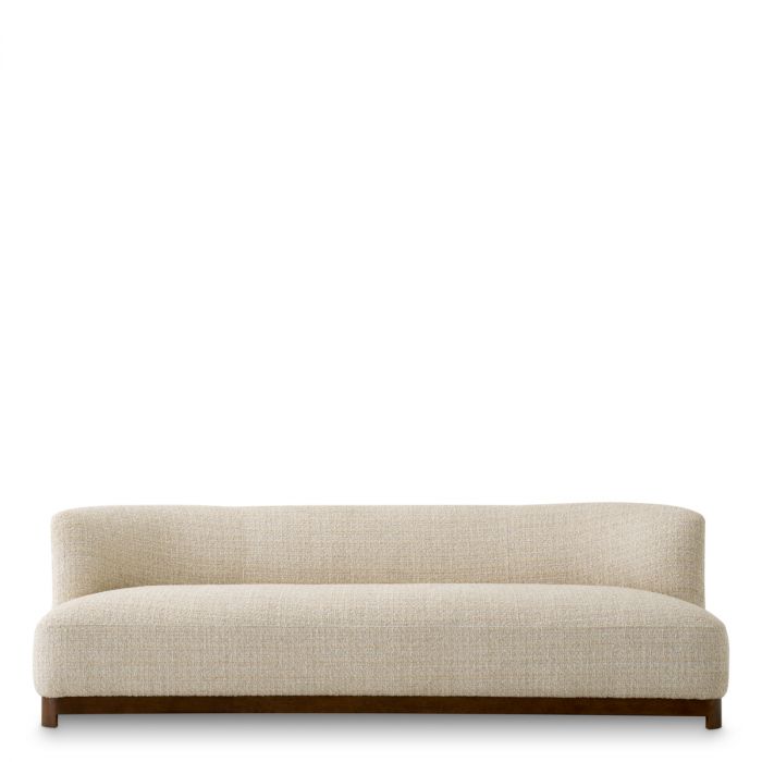 Sofa Stelvio walnut finish winslow chenille beige