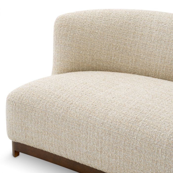 Sofa Stelvio walnut finish winslow chenille beige