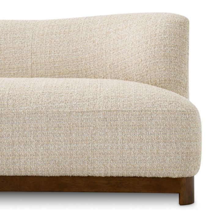 Sofa Stelvio walnut finish winslow chenille beige