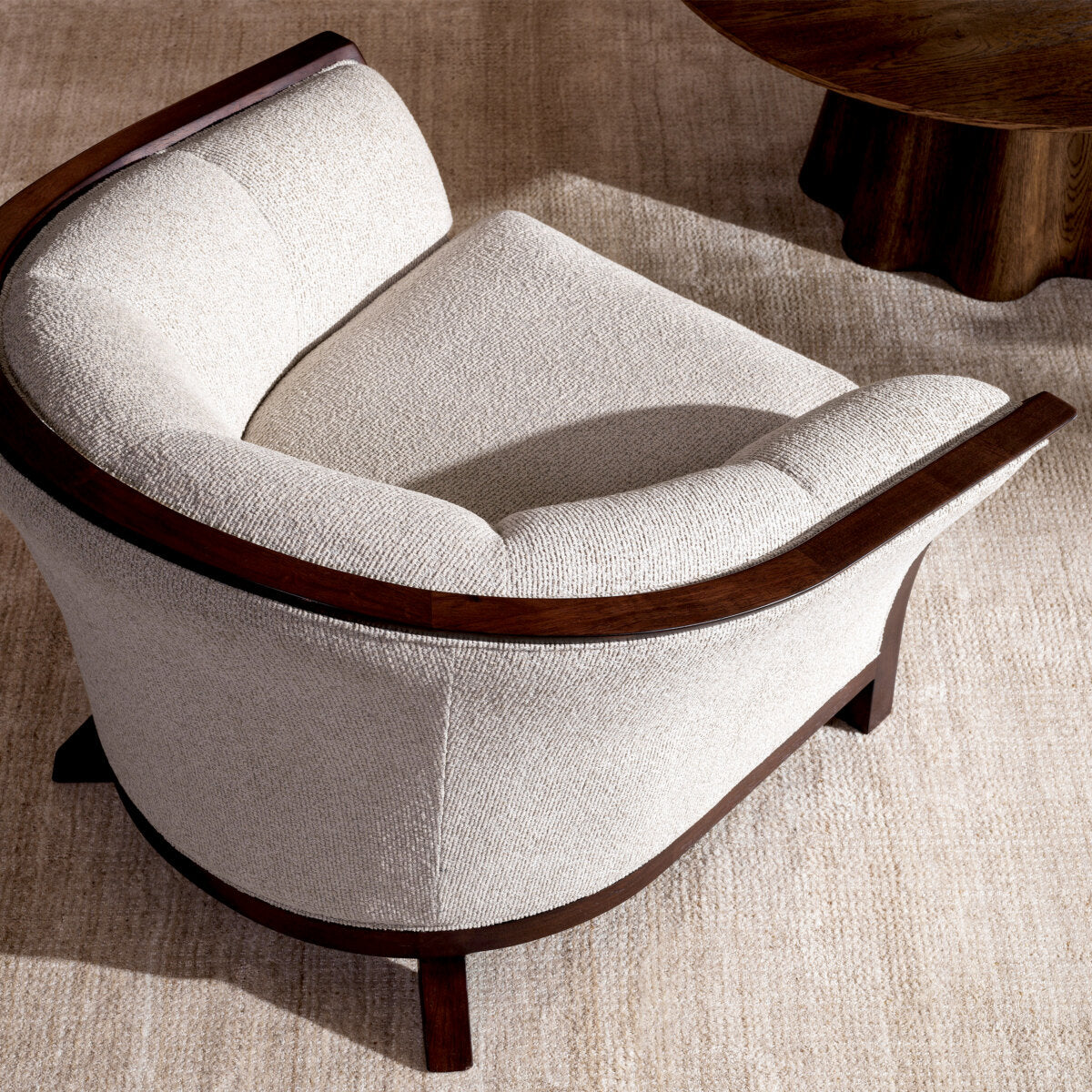 Wooden Framed Beige Lounge Chair Bleecker | Eichholtzmh.com