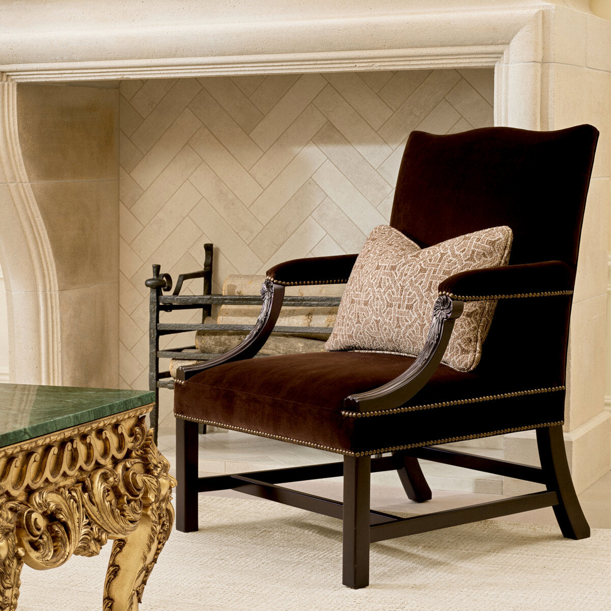 Brown Velvet Lounge Chair Elisha |
Eichholtzmh.com