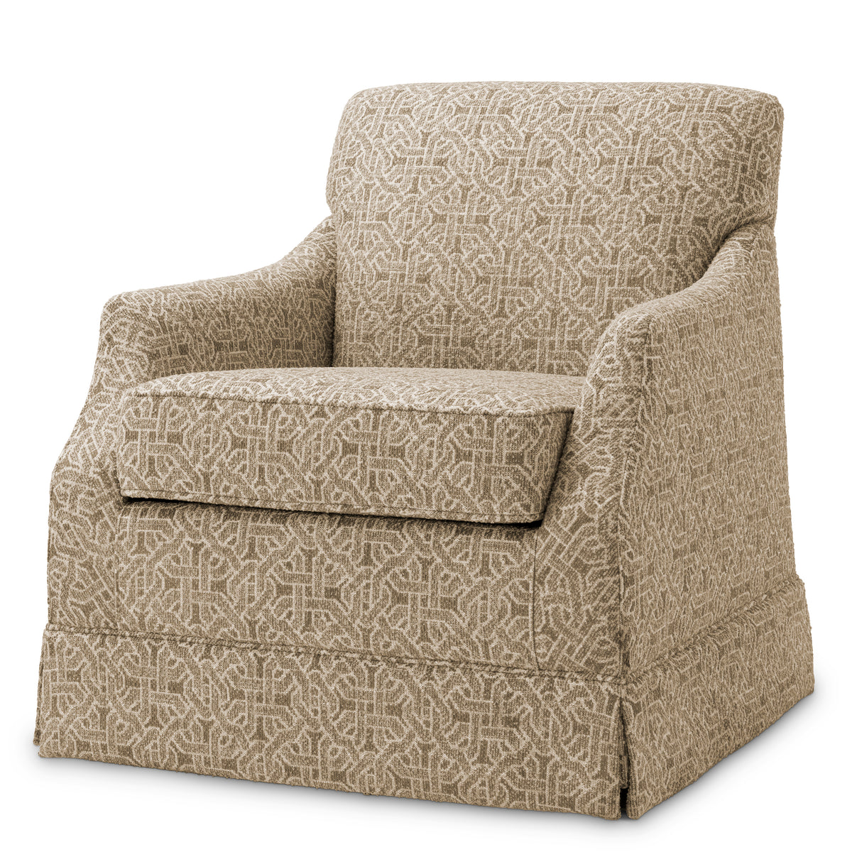 Beige Jacquard Swivel Chair Madison | Eichholtzmh.com