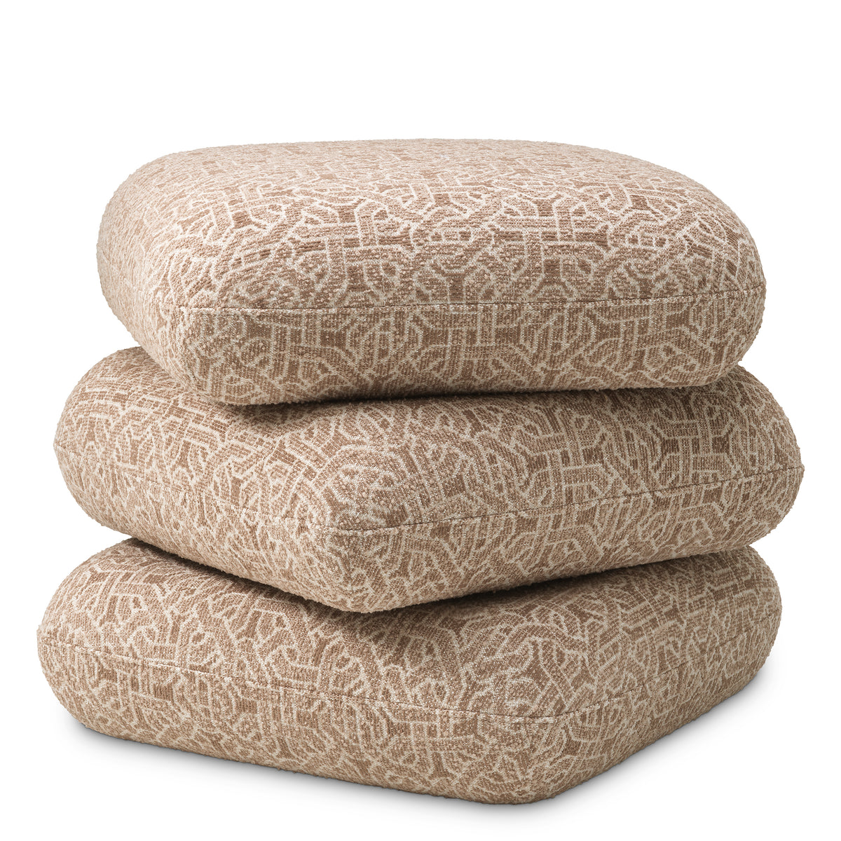 Beige Jacquard Swivel Stool Greenwich | Eichholtzmh.com